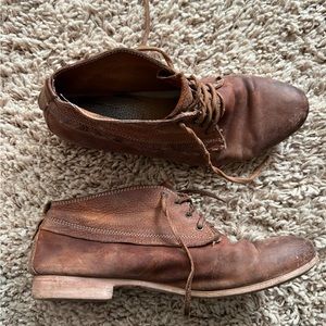 Handmade French leather ankle boots